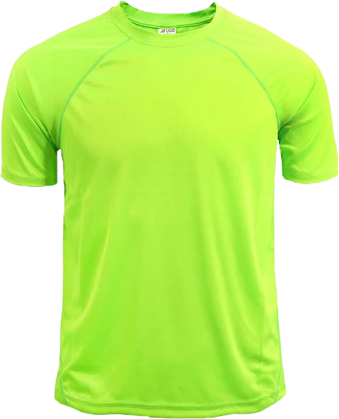 AFUGO拉克蘭袖吸濕排汗螢光色短T