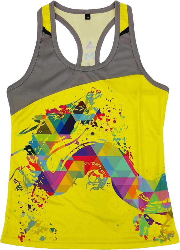 客製 整件昇華吸濕排汗挖背修身女款背心