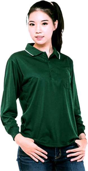 B9系列平面布薄長袖POLO衫