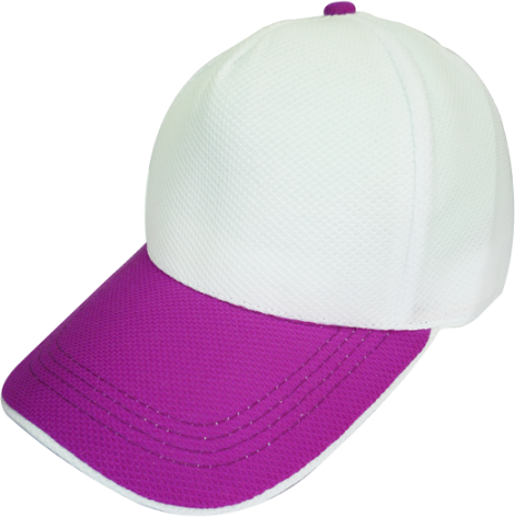 帽沿包色-白紫包白