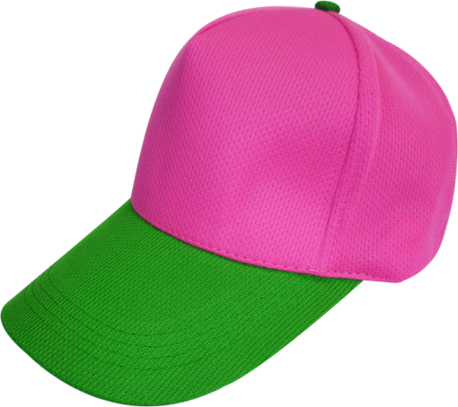 帽沿換色-桃紅+綠